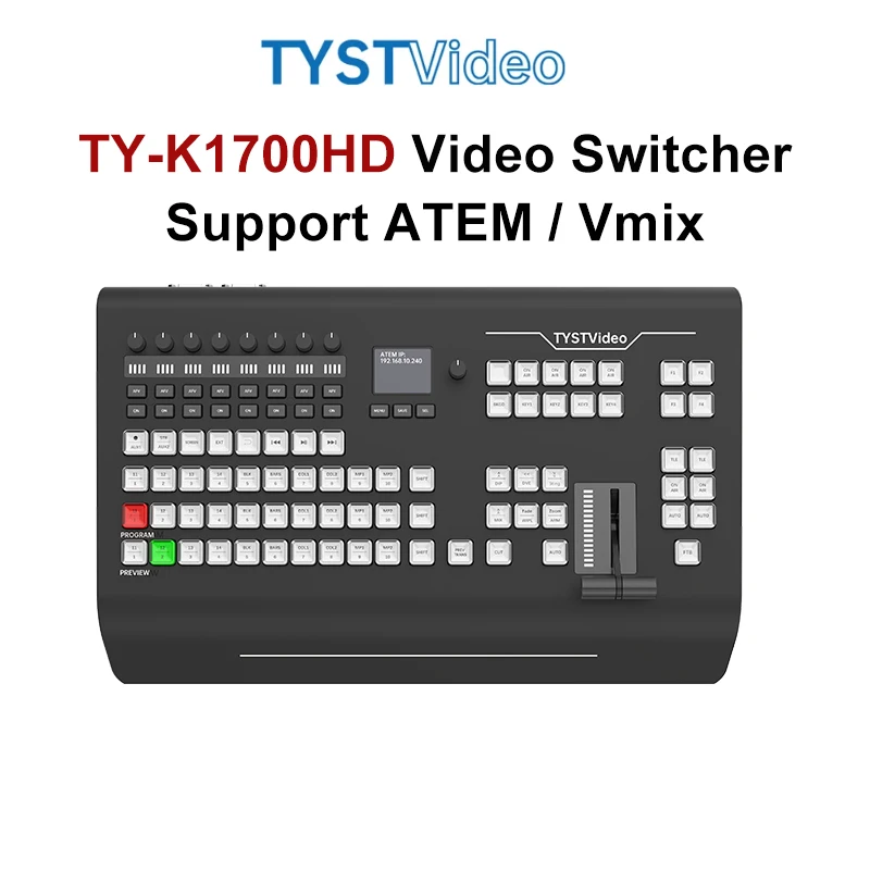 

TYST TY-K1700HD Video Switcher Switching Station Control Panel Support BMD ATEM 1 M/E Series and Vmix Software