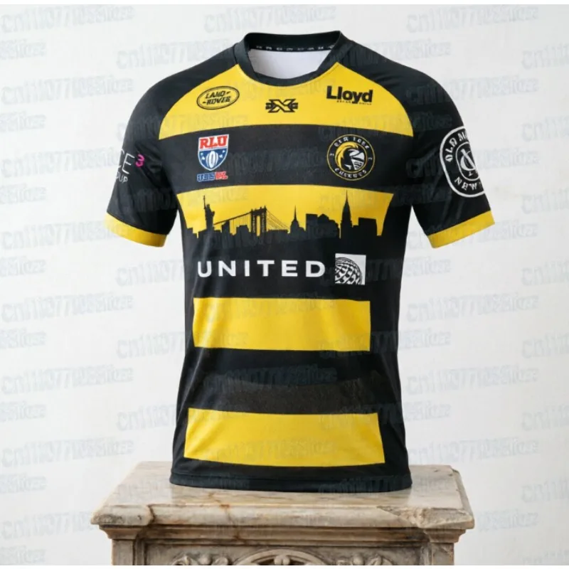 2026 Rugby Fan Jersey York Knights 3D Printed Family Sports T-shirt Summer Breathable Quick Drying Suction Short Sleeved Shirt