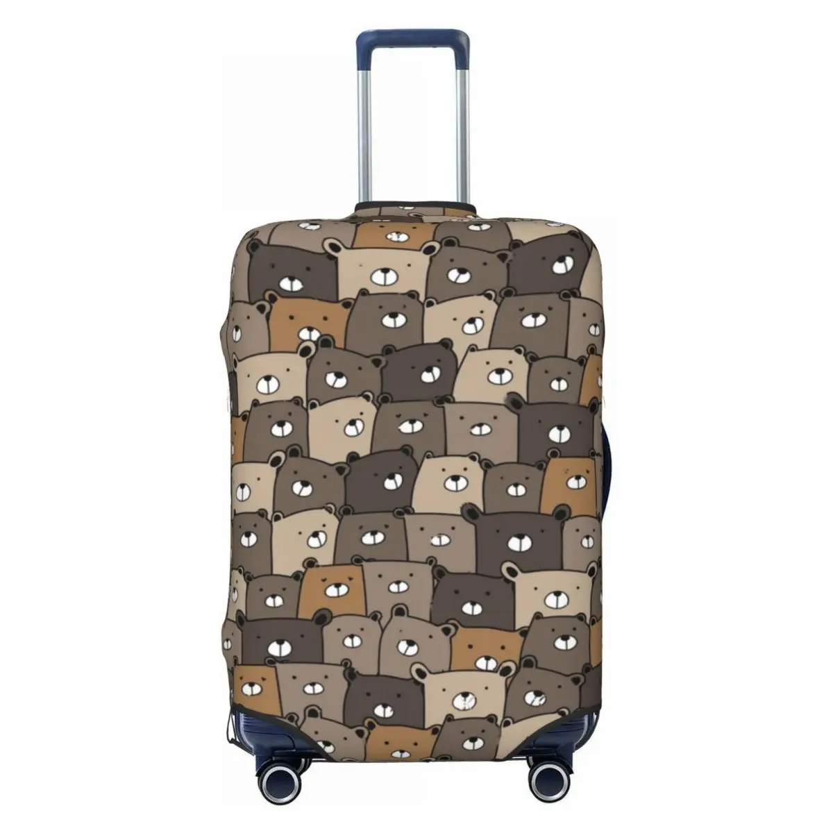 Bears Pattern Suitcase Cover Cute Animals Trendy Travel Protector Vacation Practical Luggage Supplies