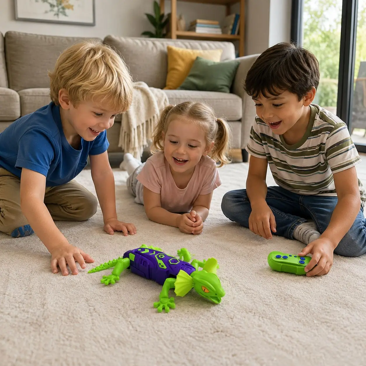 2.4G RC Wall Climbing Gecko Lizard Toy Vacuum Suction LED Eyes Dual Mode Floor Wall 360 Rotation Prank Gift for Kids Boys
