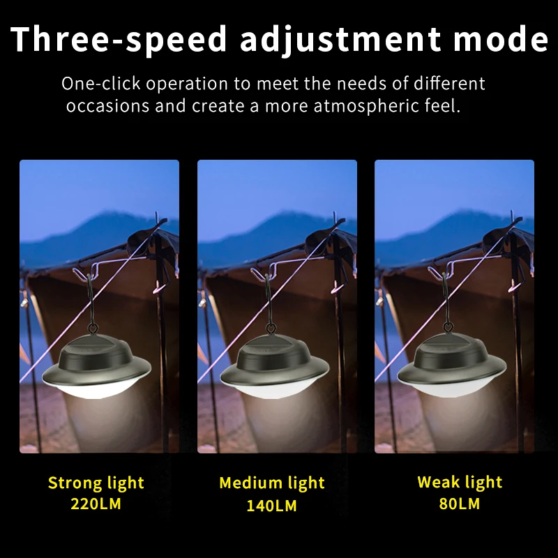 3-trybowa lampa kempingowa akumulator 18650 Retro przenośne latarnie zewnętrzne awaryjne oświetlenie namiotu żarówka z haczykiem lampa namiotowa