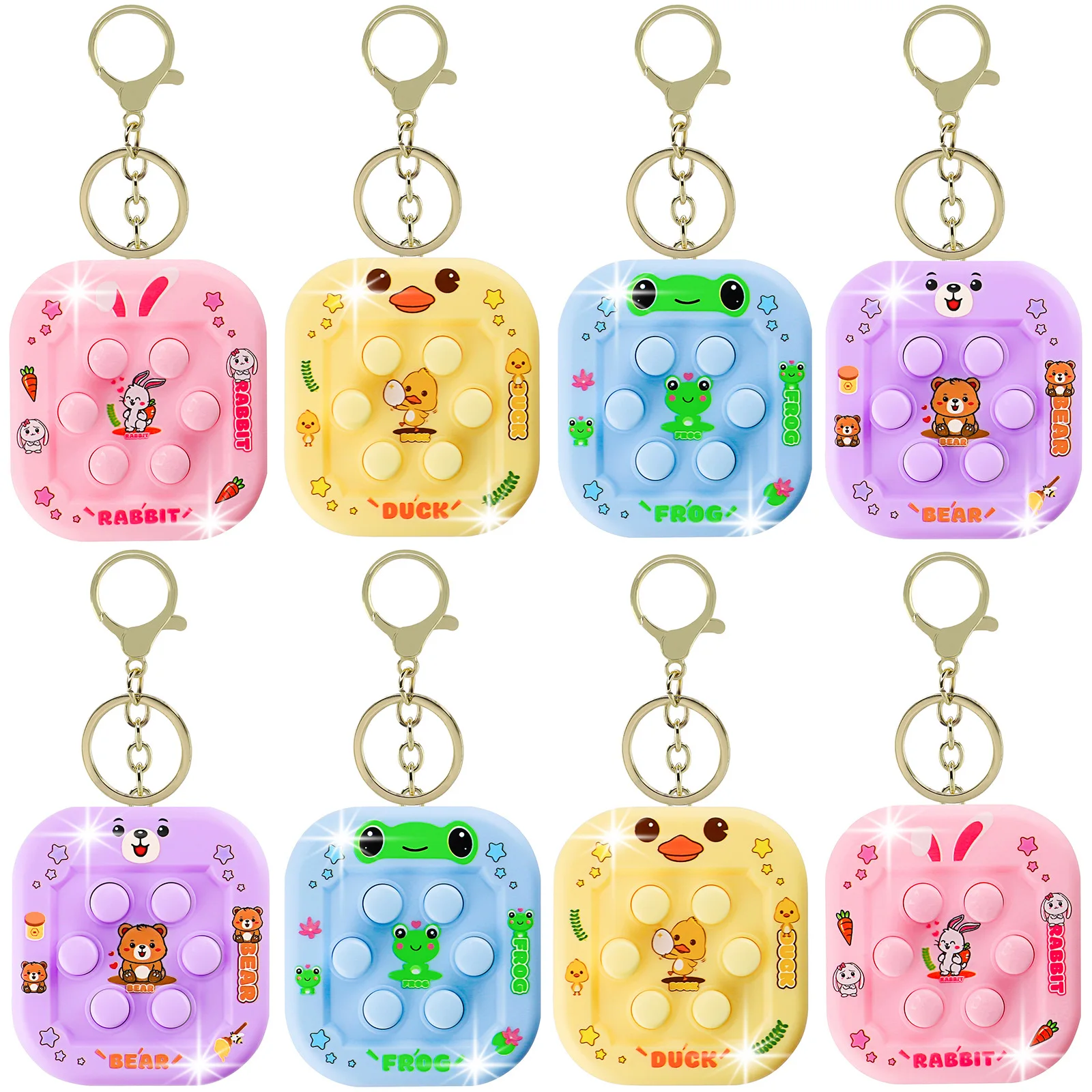 Cartoon Cute Squeeze Bean Toys Children Stress Relief Press Relaxation Toy Backpack Decoration Keychain Pendant