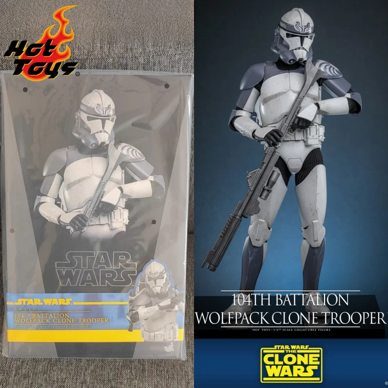 

In Stock HOTTOYS HT 1/6 TMS142/TMS143 Star Wars:The Clone Wars 104th Battalion Wolfpack Clone Trooper Action Figures Toy Gifts