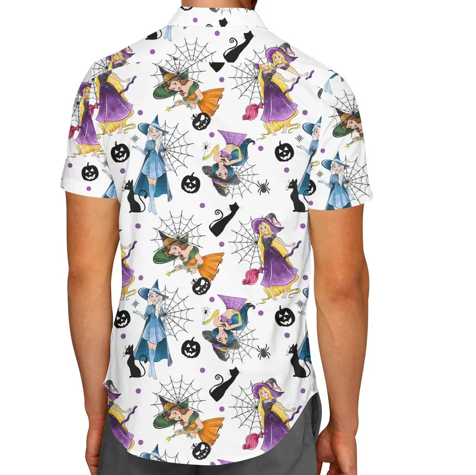 2024 Disney Halloween Witch Princess Hawaiian Men's Shirt