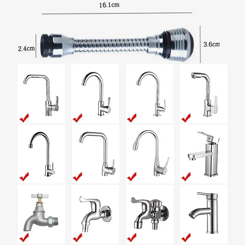 1 szt. 360 stopniowy napowietrzacz kuchenny 2 tryby regulowanego filtra wody dyfuzor reduktor przepływu wody kran pod prysznic