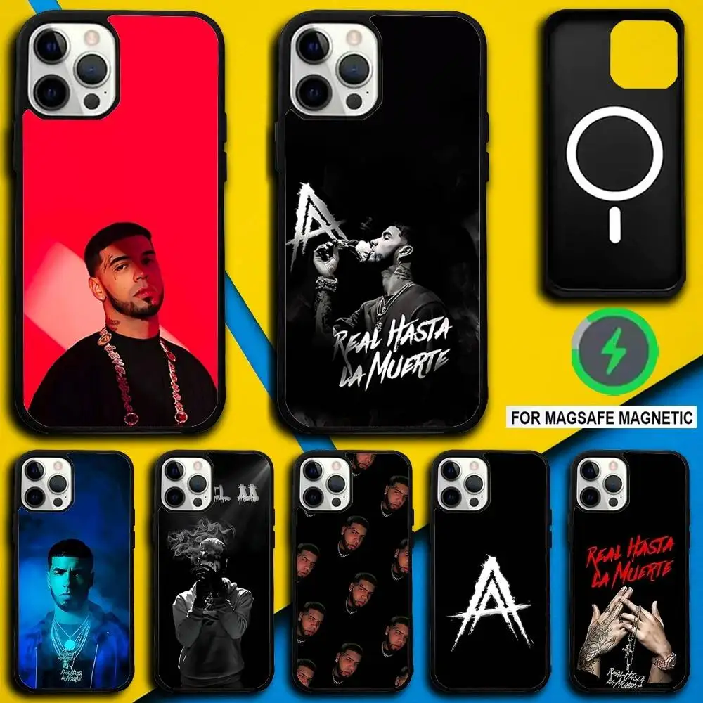 

Rapper A-Anuel AA Phone Case For iPhone 17,16,15,14,13,12,11,Pro,Max,Plus,Mini,SE4,E Magnetic Magsafe Wireless Charging