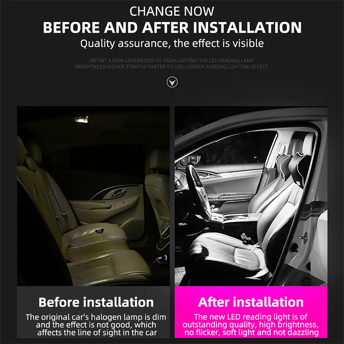 Car Panel Led Dome Reading Map Lamp 25/48SMD Car Interior Dome License Plate Lamp Festoon LED with T10 BA9s C5W Socket White