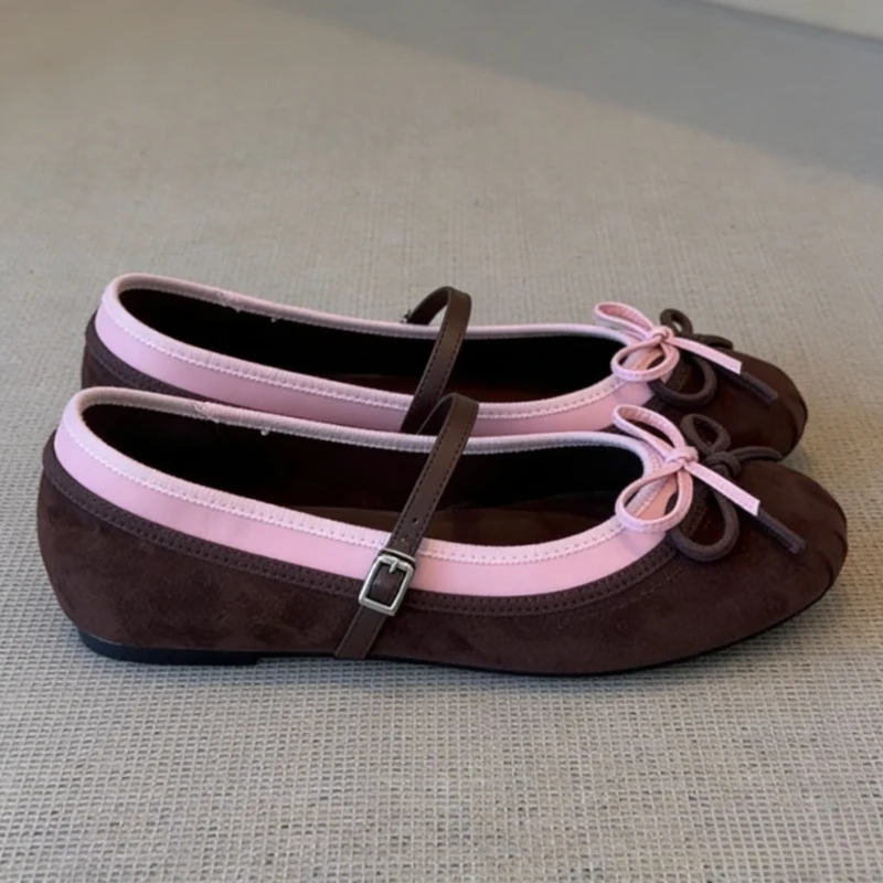 

Женские балетки Sweet Bow с круглым носком, удобные, на мягкой подошве, для повседневной носки, осенние