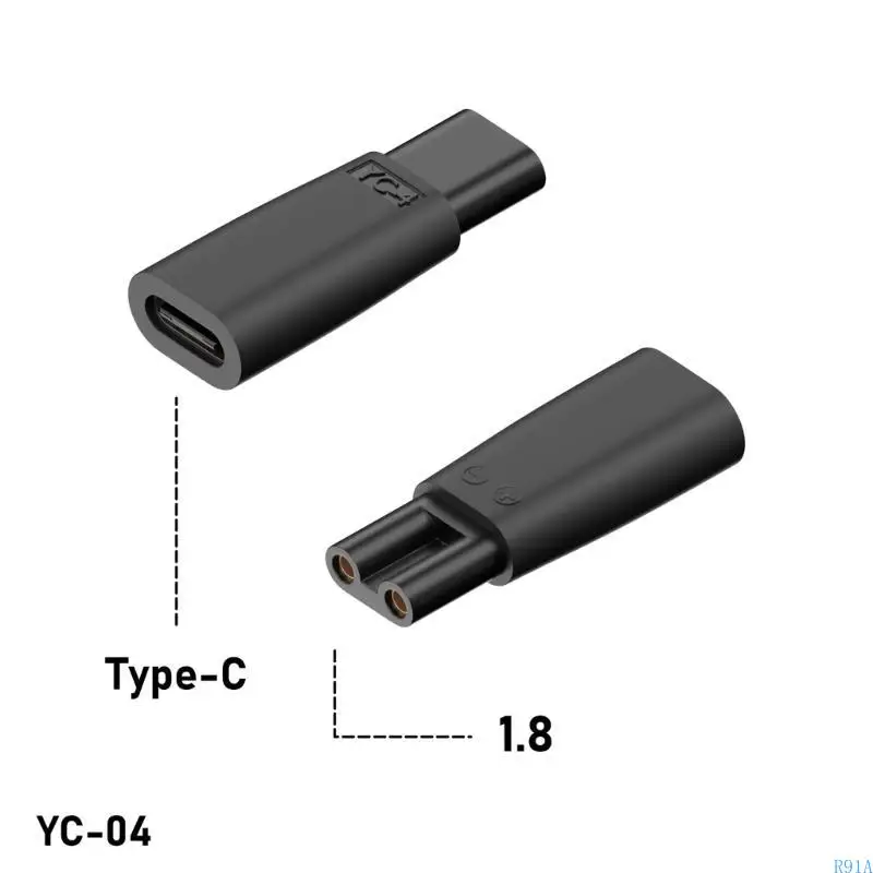 R91A 6 piezas reemplazo adaptador cargador tipo-C cabello cabello enchufes