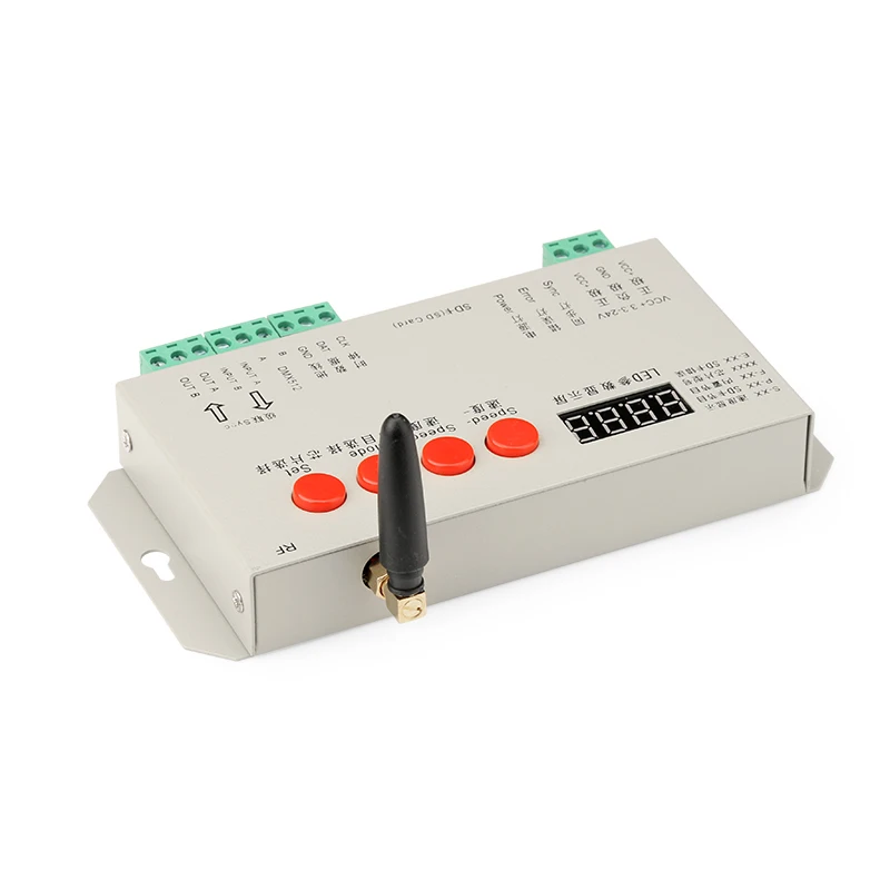 K-1000s-RF 1CH SD card memory programmable LED pixel strip light controller, with RF remote controller, support 1903 2812 512