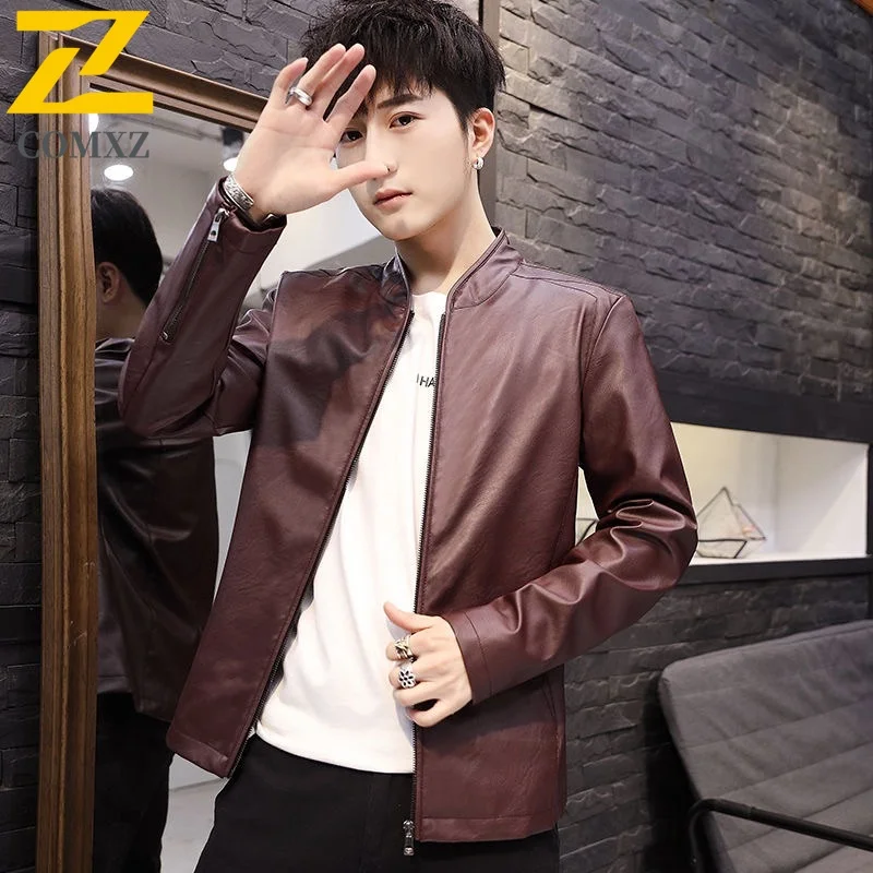

COMXZ Men Jackets 2025 Windproof High Quality Outdoor Adventure Leather Motorcycle Jacket Cycling Wear Resistant Coat Autumn