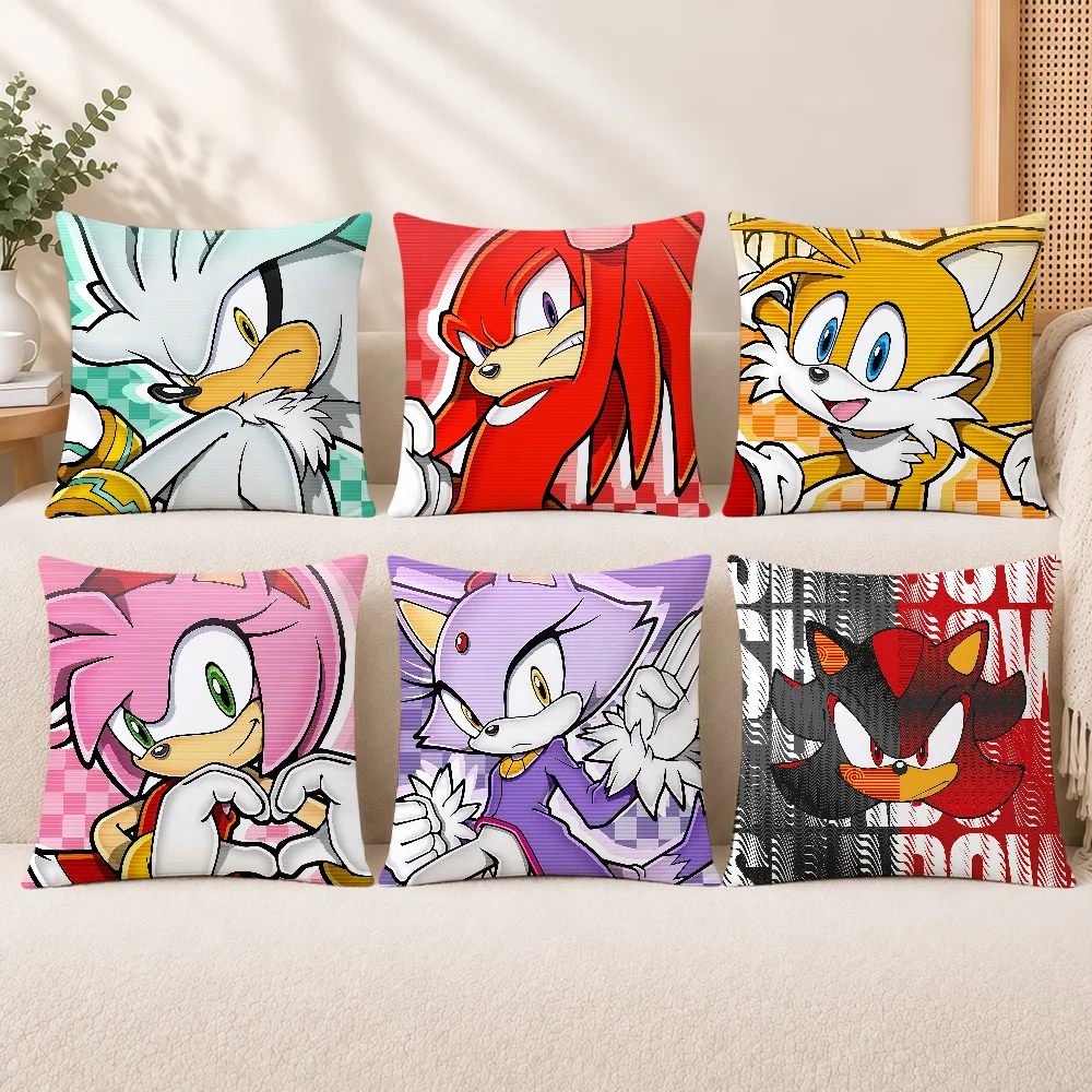 SJ S-SonicS-ES The H-HedgehogS-ES Cushion Cover Decorative Throw Pillow Modern Square Romantic Couch Sofa Bed Car