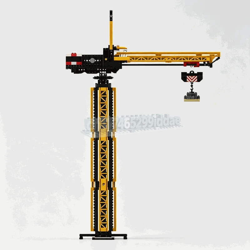 839PCS MOC City Heavy Tower Crane Construction Engineering Model Building Blocks DIY Technical Assembly Collection Display Toy