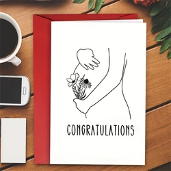 1PC Congratulations Card Pregnancy Card New Baby Card Baby Shower Greeting Card Baby Card Expecting Card Pregnant Card