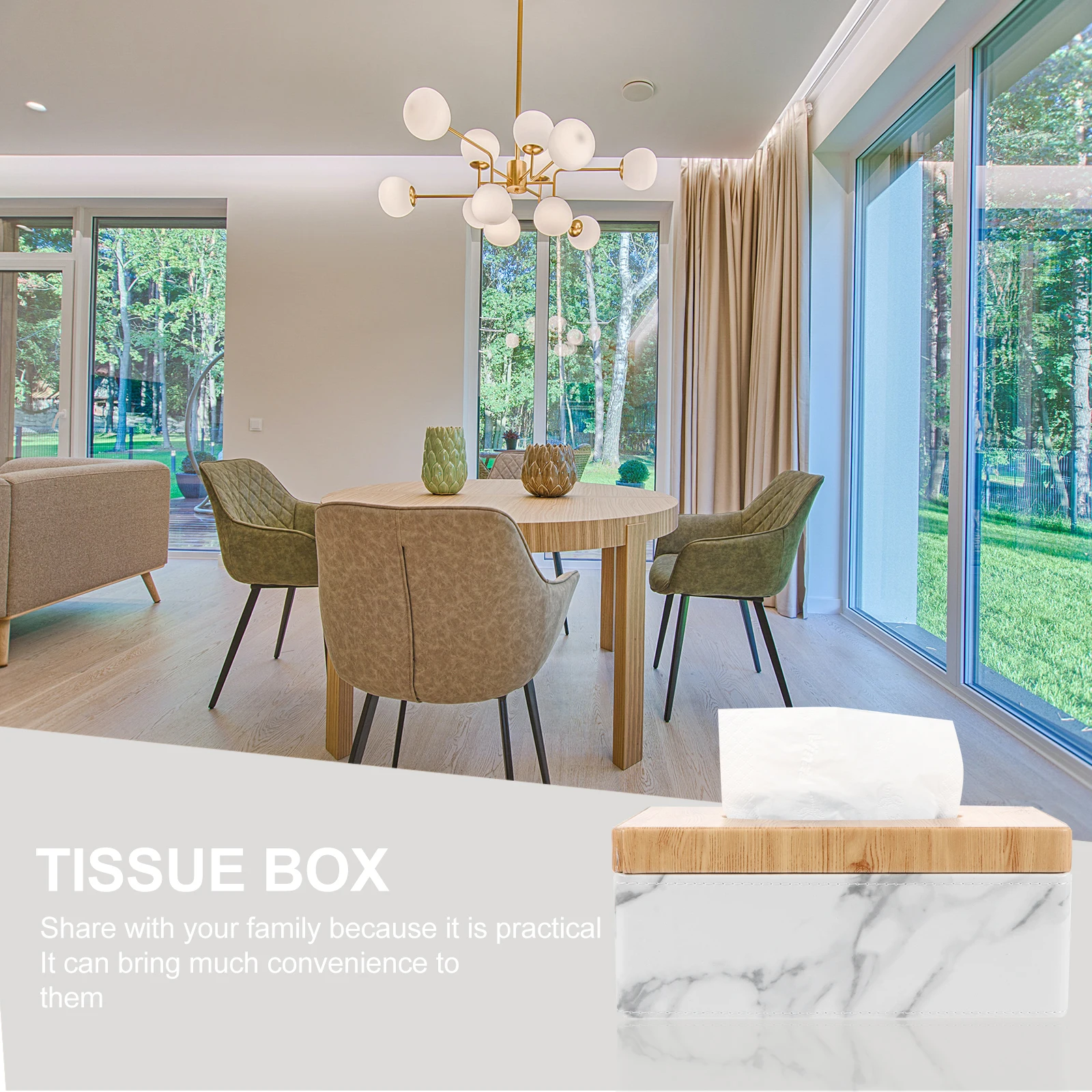 

Marbling Tissue Box Home Desktop Storage Container Waterproof Napkin Box Unique Paper Towel Storage Creative Design Easy Clean