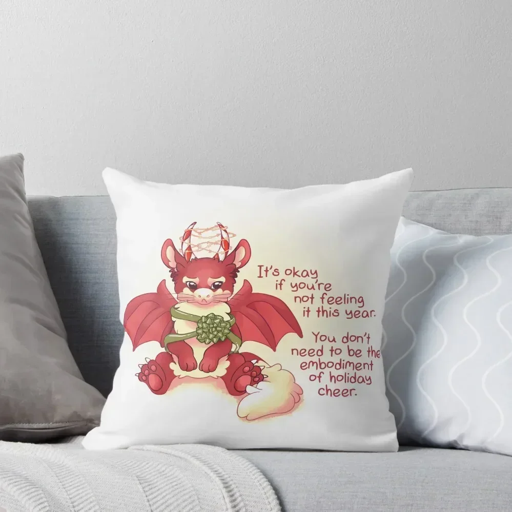

You Don't Have to Be the Embodiment of Holiday Cheer Reindeer Dragon Throw Pillow Cushion Child Christmas Pillowcase pillow