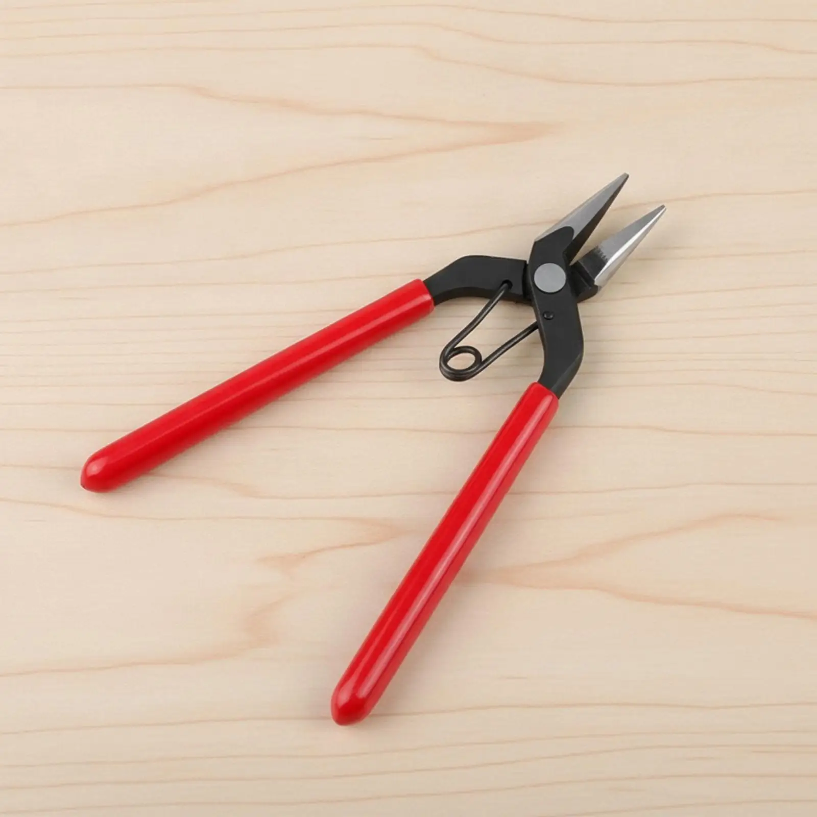 Jewelry-Making Plier Carbon Steel Jewelry Plier with Return Spring Hand Tool Coated Handle Pliers Long-Lasting for Hobbyists