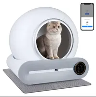 Automatic Smart Cat Li tter Box, Self Cleaning, App Control, Pet Toilet, Li tter Tray, Ionic Deodorizer, Arenero Gato, 65L