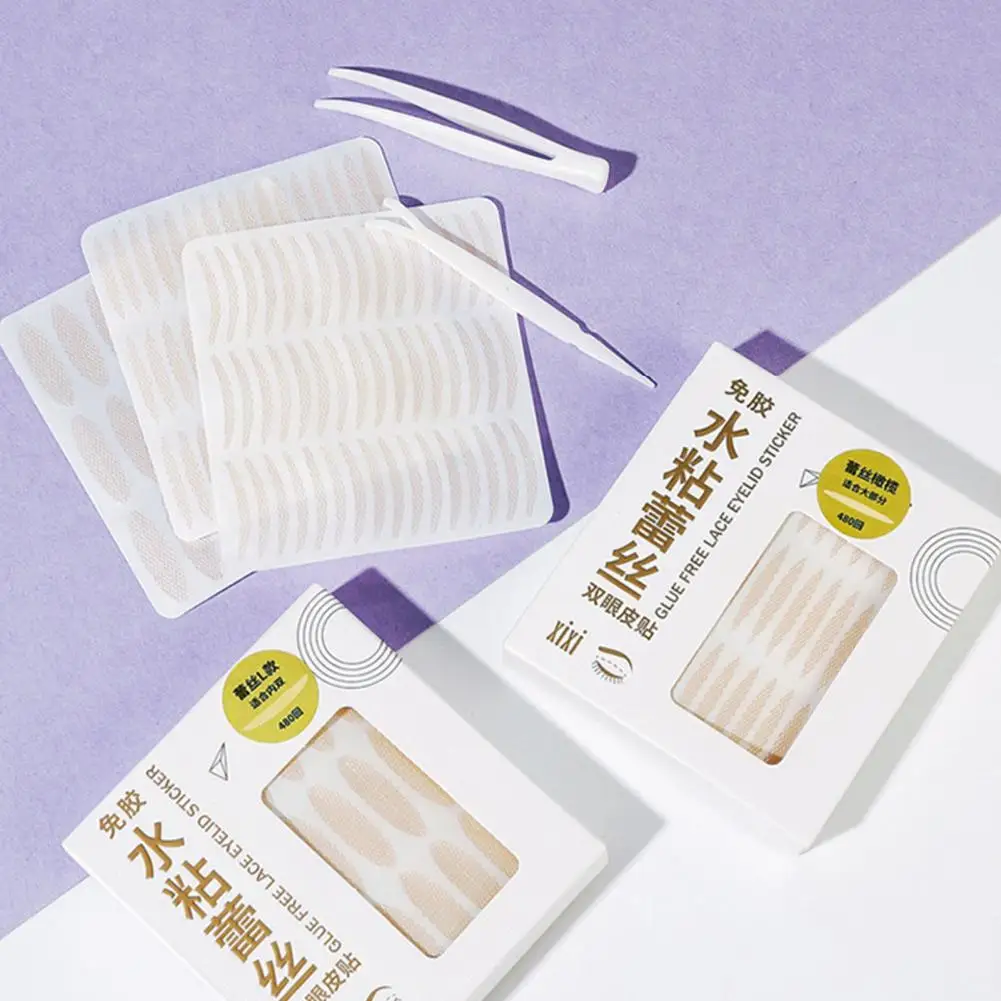 Double Eyelid Patches Water Sticky Lace Double Eyelid Stickers Natural Traceless Patches for Super Eye Enhancement 3 Years