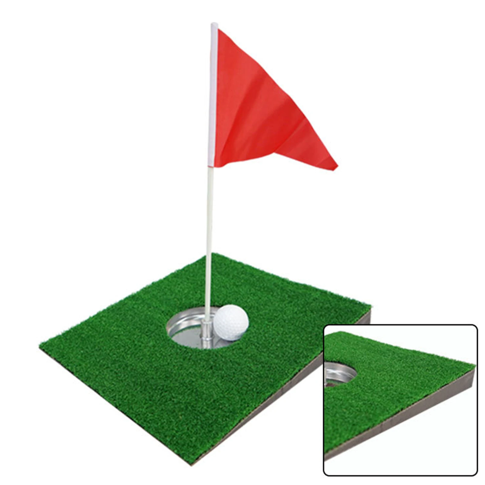 Indoor Golf Hitting Mat Golf Putting Green Practice Mat for Beginners Golf Game Help for Home Outdoor Backyard Golf Practice