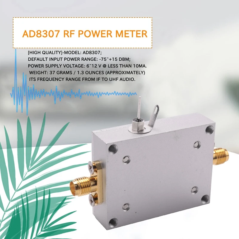 RF 전원 계량기, RF 전원 계량기 로그 테스트 감지기, 케이스 포함, 0.1-600M -75 + 15Dbm 모듈, AD8307
