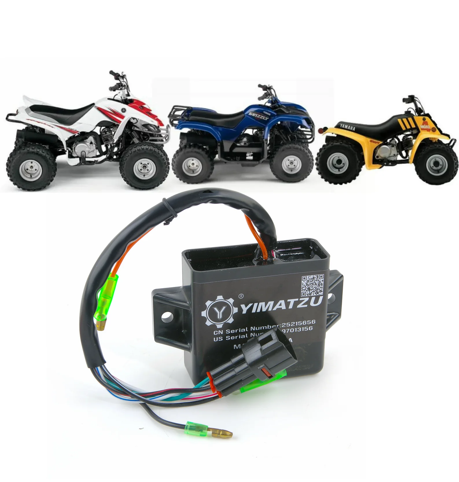 Yimatzu ATV Parts 12V CDI Box for Yamaha RAPTOR GRIZZLY BADGER YFM80 4EM-85540-10-00， 4EM-85540-00-00