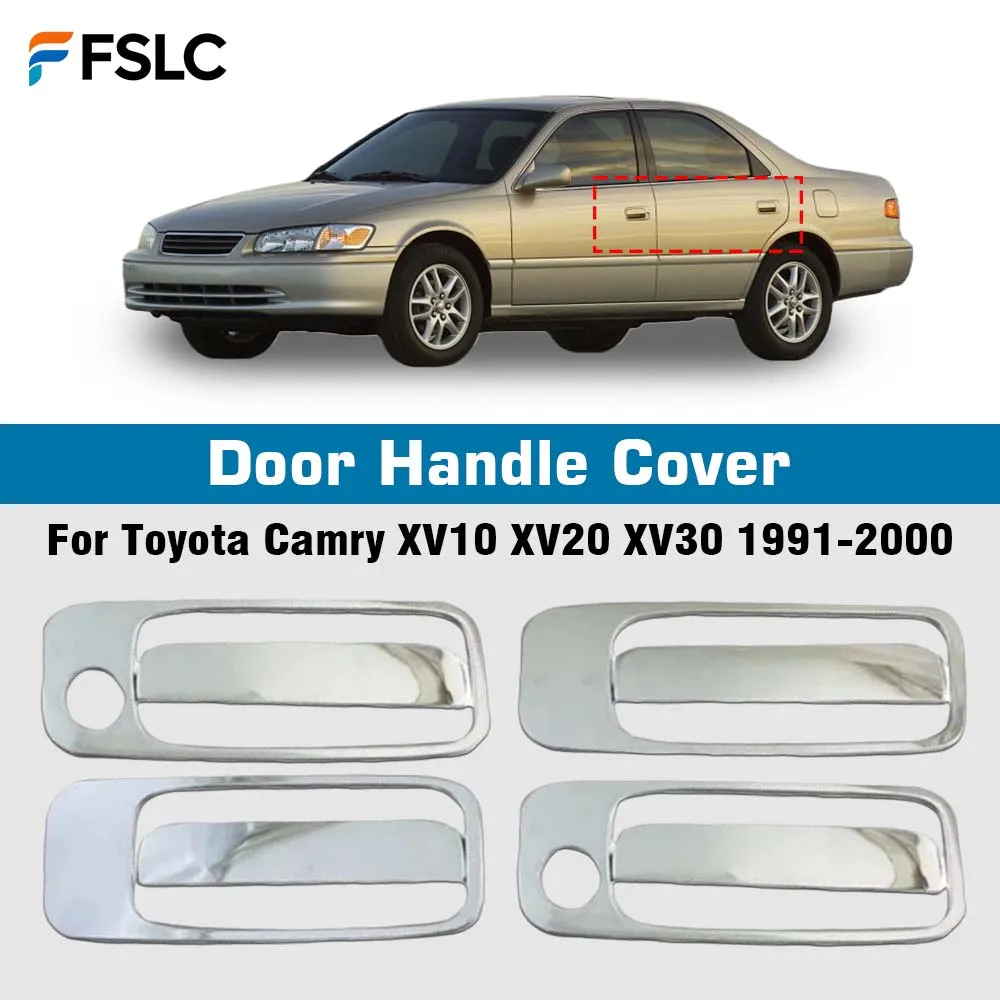

Door Handle Cover For Toyota Camry XV10 xV20 XV30 1991-2000 Car Interior Chrome Plated Decorative Adhesive Type Bowl Cover