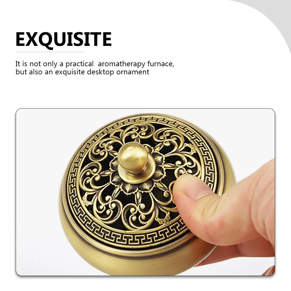 

Tea Ceremony Censer Hollow Aroma Stove Fall Simple Structure Incense Burner Ornament