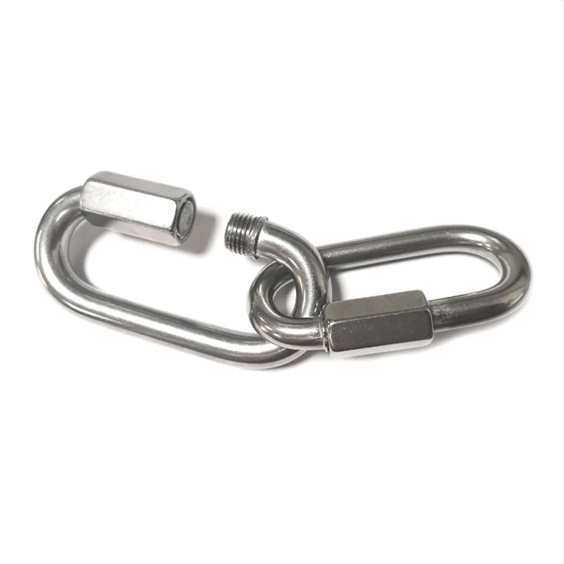 1pc Quick Links Carabiner Stainless Steel Carabiner Buckle Chains Connector Buckles Climbing Camping Bottle Hook Outdoor Tool