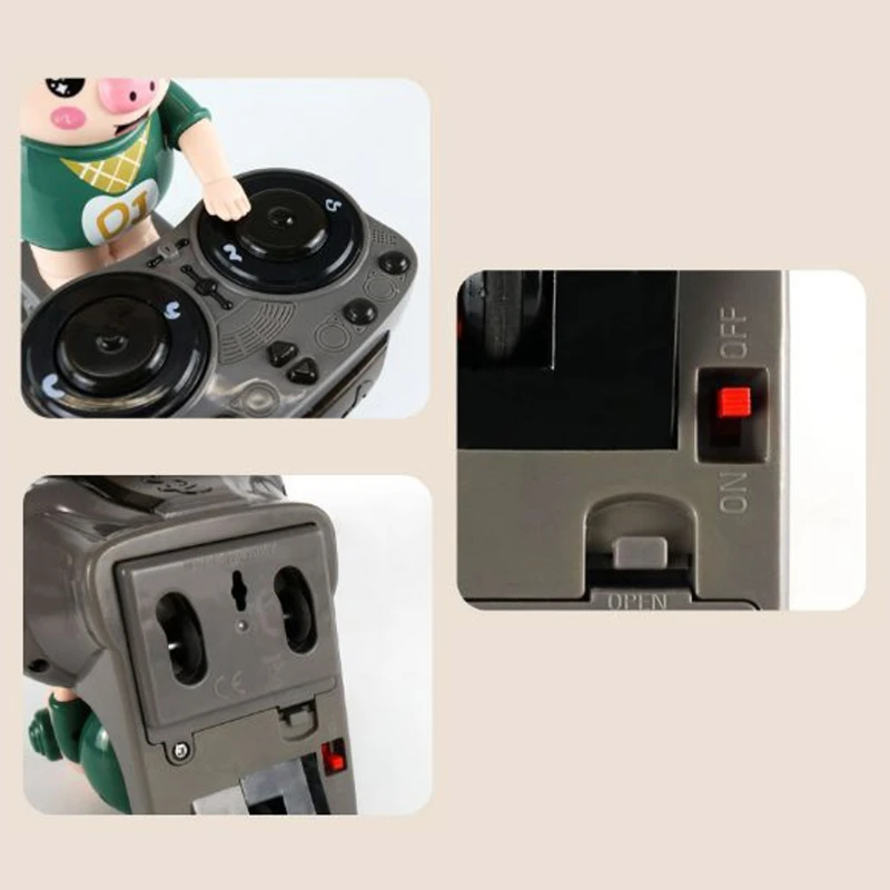 Piggy DJ Electronic Movable Parent-Child Communication KidsToy for Play Cheerful Music with Flashing Lights