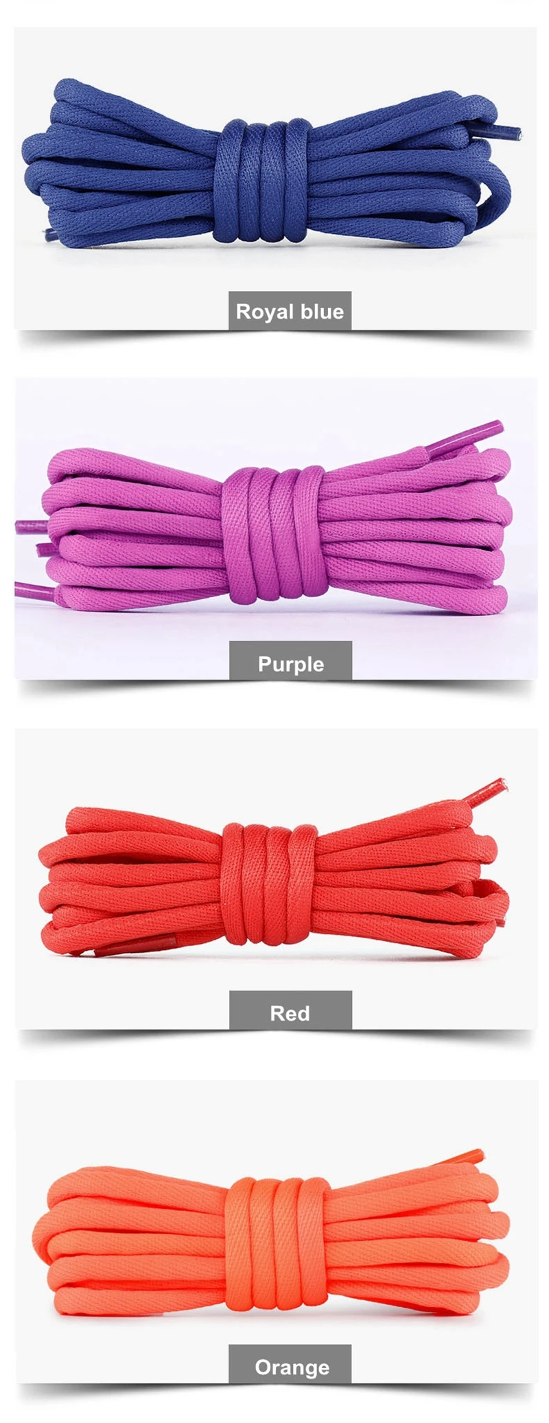 1 Paar Regenbogen-Schnürsenkel für Sneaker, runde Schnürsenkel, Stiefelschnürsenkel, Damen- und Herrenmodell, bunte Tennisschnürsenkel, Schuhzubehör. – Detail 9
