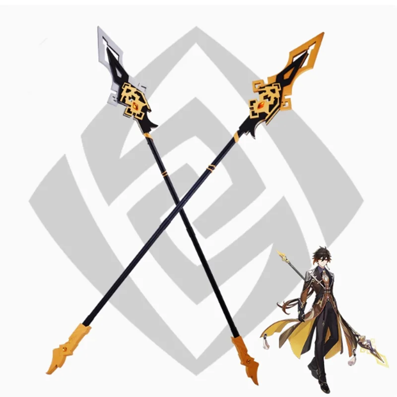 

Game Genshin Impact Cosplay Zhongli Spear weapon Zhong li long sword arms earring Cosplay Christmas Accessories Halloween props