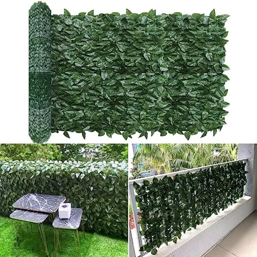 

6'X14' Faux Laurel Leaf Privacy Fence Screen Artificial Leaves Hedge Fence Covering Wall Decoration Panels for Garden B