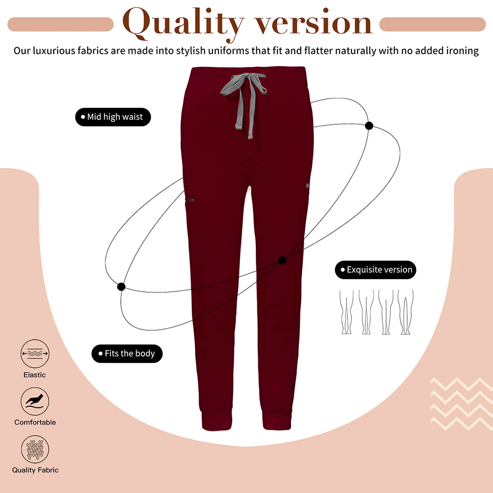 Abbigliamento per chirurgia medica pantaloni per ospedale per animali domestici Unisex dentista scrub pantaloni salone di bellezza pantaloni da lavoro antipolvere abbigliamento da lavoro per infermiere medico