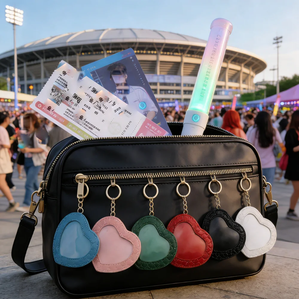 

Cute Heart Shape PU Leather Badge Holder Keychain Pet Hair Keepsake Storage Pendant Bag for Backpacks Handbags Creative Gift