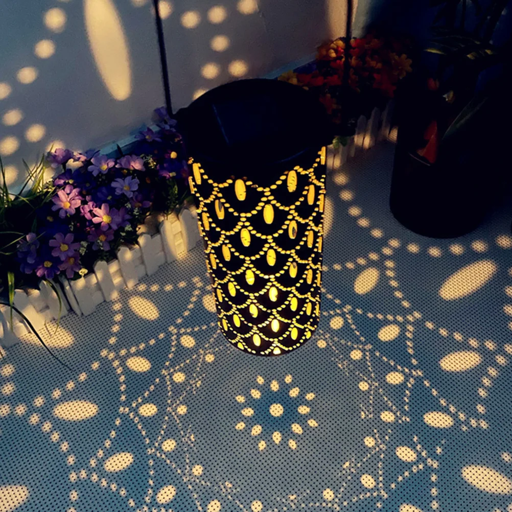 

Solar Lantern Garden Hanging Lamp Creative Hollow Iron Outdoor Solar Light Yard Light Durable Artistic Illumination Night Lamp