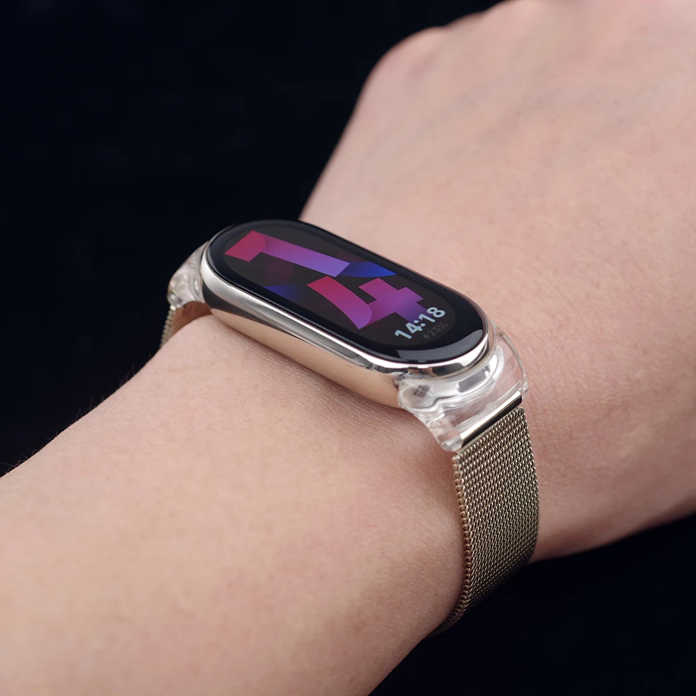 Браслет для Xiaomi Smart Band 9 Браслет Mi Band 8 Ремешок NFC Global Version Miband 8 9 Смарт-часы Металлический ремешок Mi 8 Correa