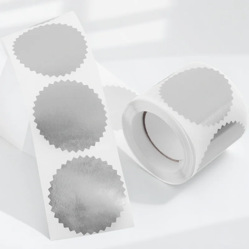 

1 Roll Silver Embossed Seals Stickers for Graduation Diploma Certificate Medal Seal Stickers Material Secure Adhesive