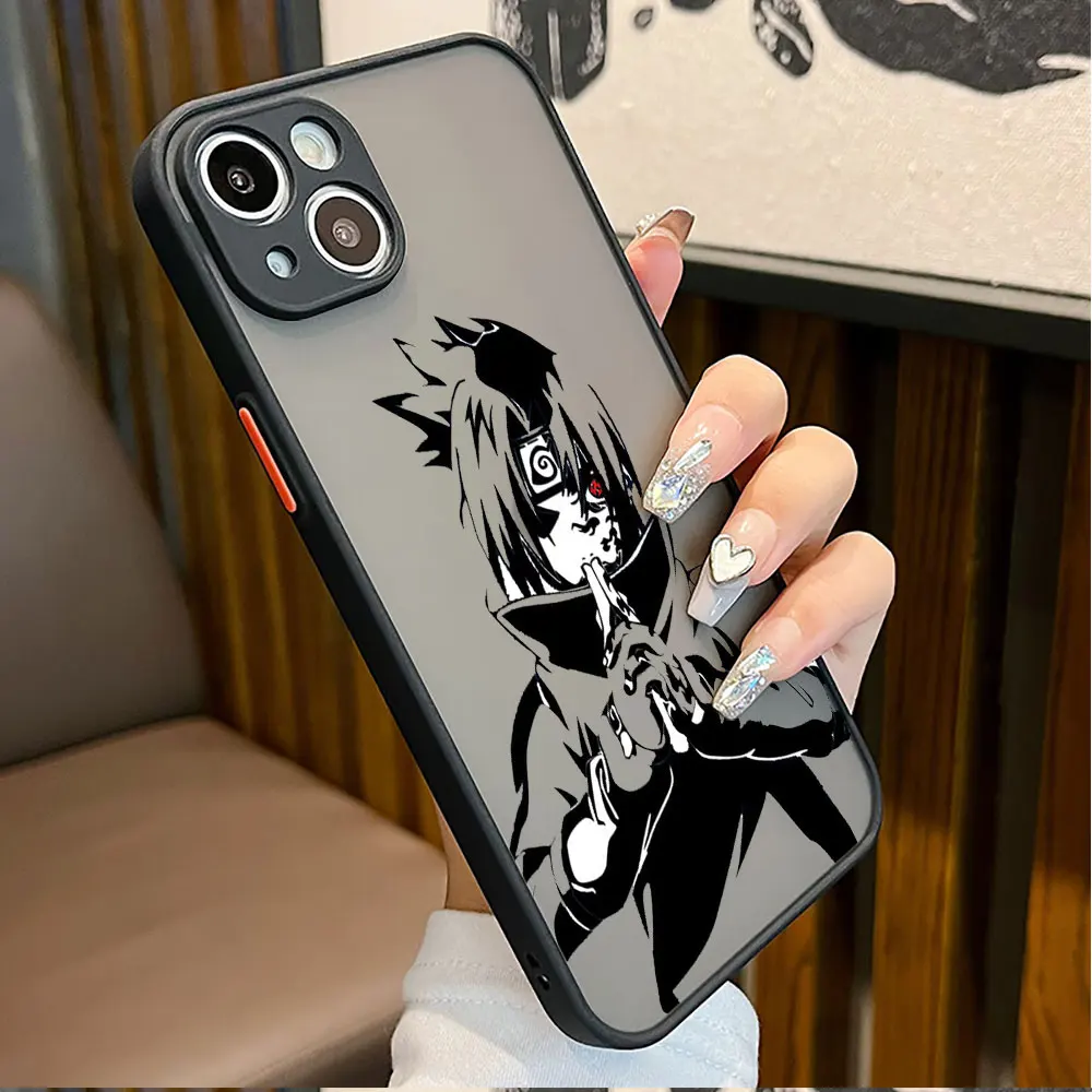 Custodia per Apple iPhone 15 11 14 13 Pro Max 12 Mini 7 8 Plus SE XS XR 6 6S Cover posteriore per PC Luxury Fundas N-Naruto Anime Japan