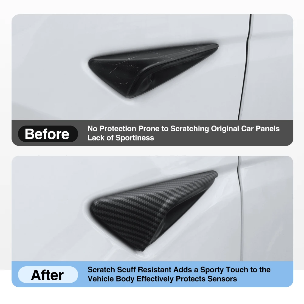 غطاء حماية للكاميرا الجانبية من Model Y Juniper لـ Tesla Model 3 Highland 2025 ملحقات السيارة غطاء حماية من ألياف الكربون ABS