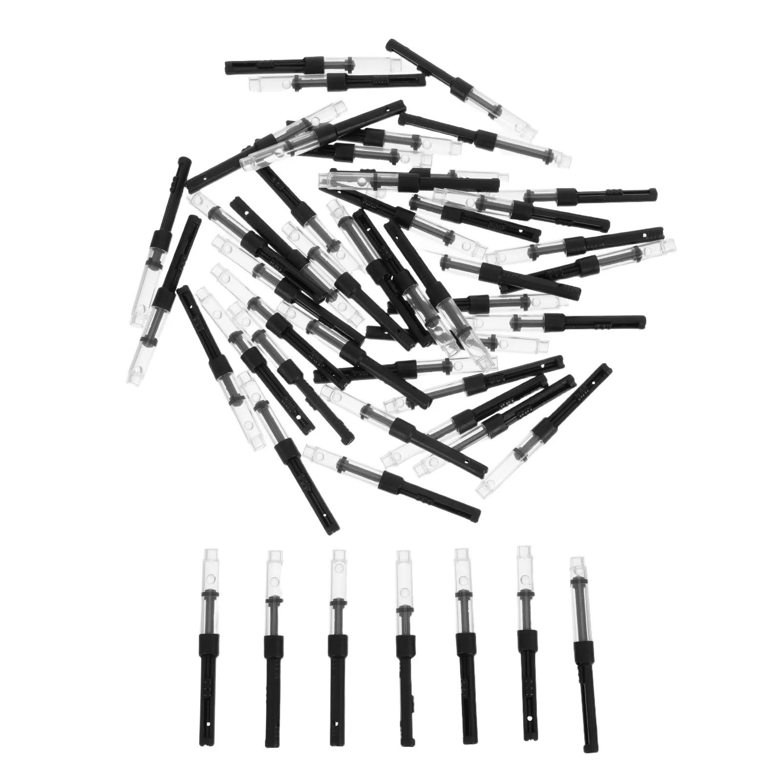 

50Pcs Fountain Pen Converter Tool Refillable Ink Filler for Bottled Ink 3.4mm Easy Assembly Precise Piston Intake Writing