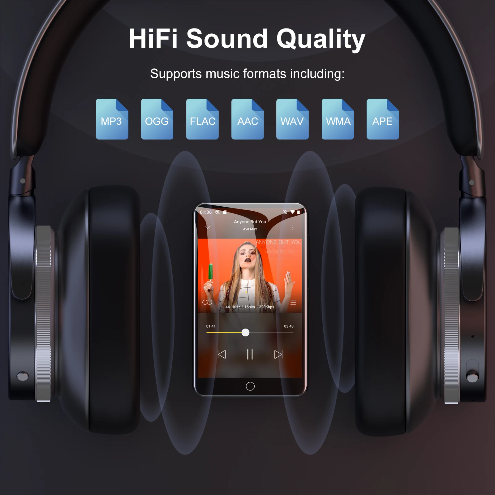 Diofox M8 Android 9.0 MP3 MP4 Player with Bluetooth WiFi, Support