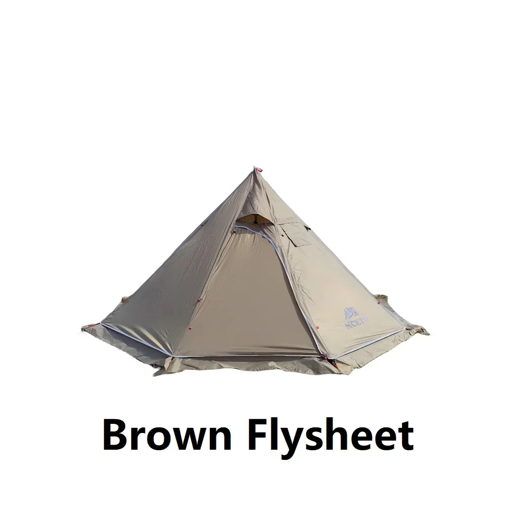 Nieuwe 1-2 Persoons Piramide Tentschuilplaats Ultralicht Buiten Camping Tipi Met Sneeuwrok Met Schoorsteengat Wandelen Backpacking Tenten