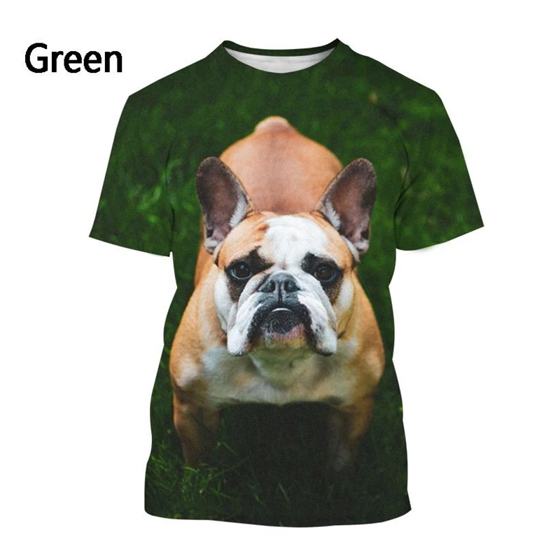 Animal French Bulldog 3D Printed T Shirts Men Women New Fashion Casual Short Sleeve T-shirt Kids  O-neck Dog Pattern Tee Tops