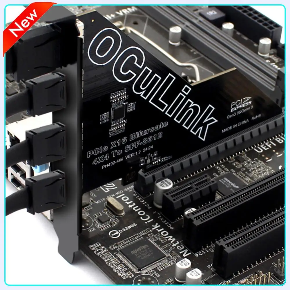

Карта адаптера PCIe X16 к SFF 8611 и 8612 Адаптер PCIe OCuLink SFF-8612 PCIe X16 SSD к адаптеру U.2 OCUlink SFF-8612