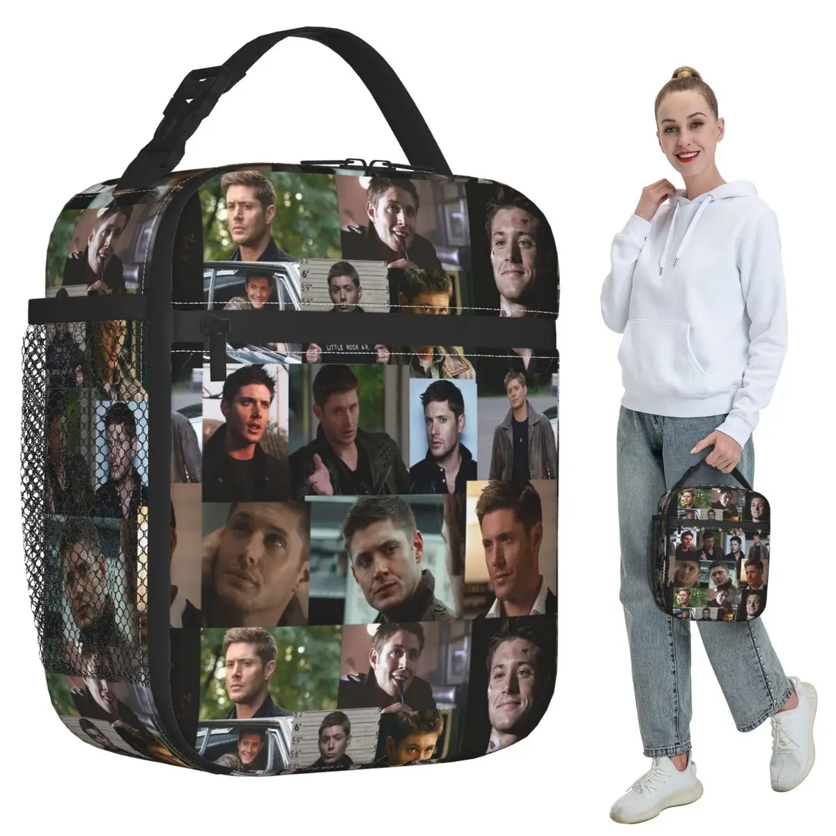

Dean Winchester Insulated Lunch Bag for Women Office Cooler Thermal Food Box Tote Portable Lunch Boxes Container