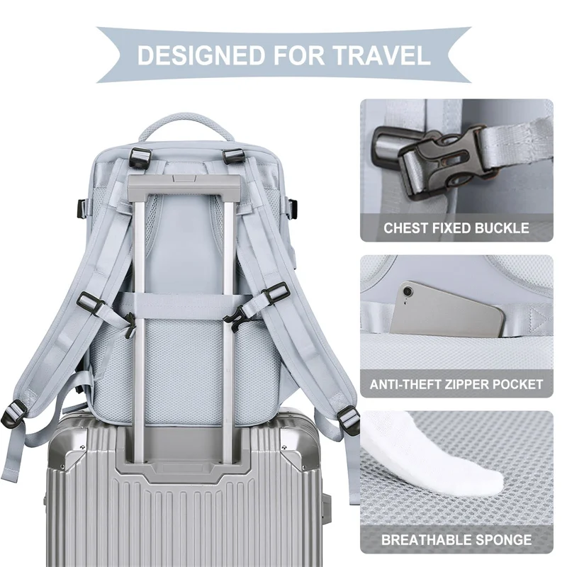 Nesitu ไนลอนขนาดใหญ่ความจุ A4 14 15.6 16 นิ้วแล็ปท็อปกระเป๋าเป้สะพายหลังผู้หญิงกระเป๋านักเรียนกระเป๋าเดินทางสีชมพูสีดําสีเทาสีชมพูสีฟ้า M257171