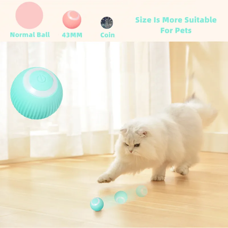 Smart Cat Ball Toys Automatic Rolling Smart Cat Toys Interactive for Cats Training Self-moving Kitten Toys for Indoor Playing