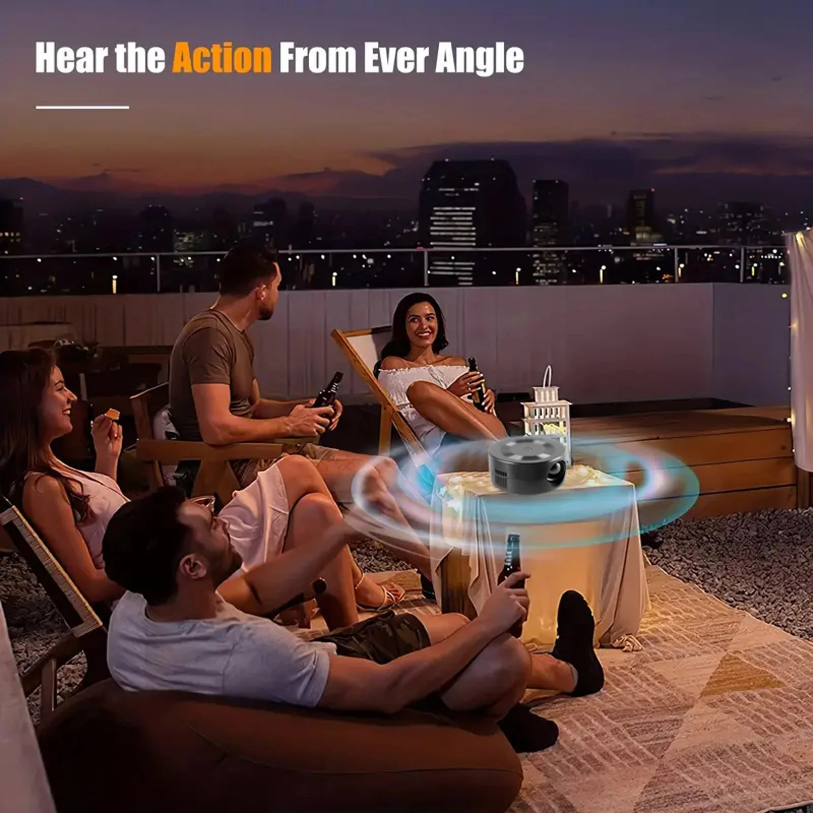 

Projector 1080p Small Home Movie Projector Optical Lens Eye LCD Display Portable for Phone for Android