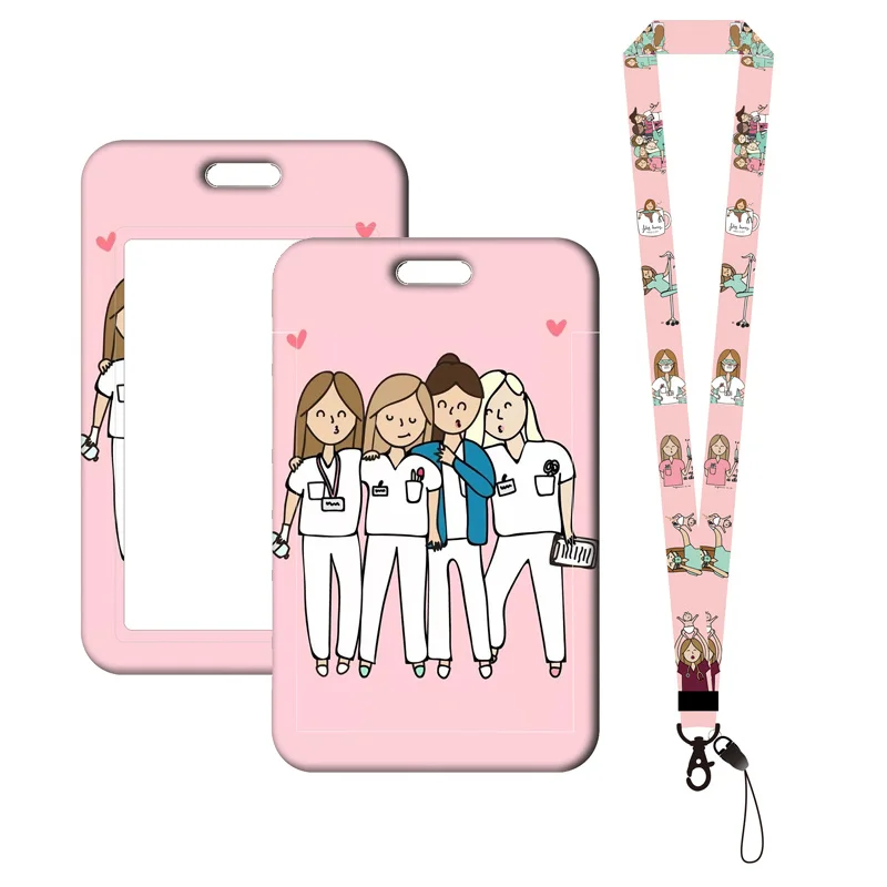 Interessante Krankenschwester-Kartenhalter-Lanyards für Schlüsselanhänger, Krankenhaus, Arzt, Kartenhalter, Umhängeband, Arbeiter, Tür, Ausweishalter, Ausweishalter – Detail 6